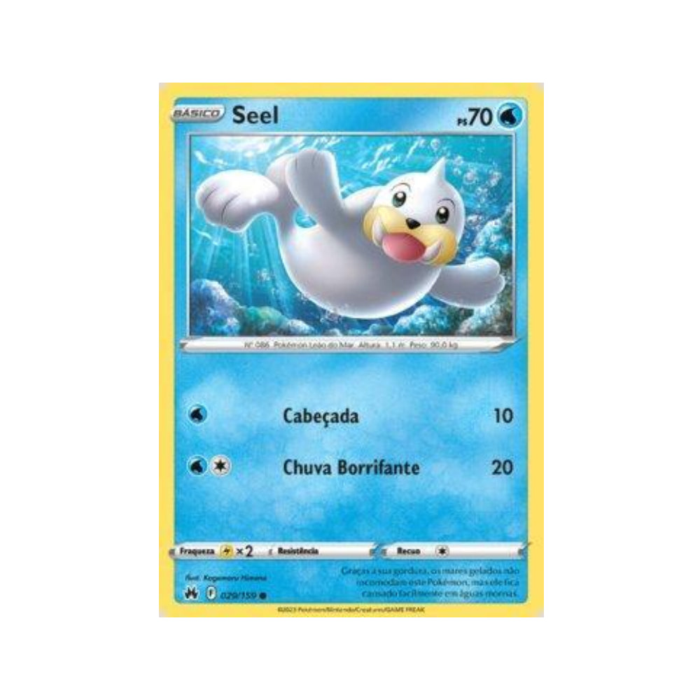 Seel 029/159 in Portuguese Crown Zenith Pokémon TCG