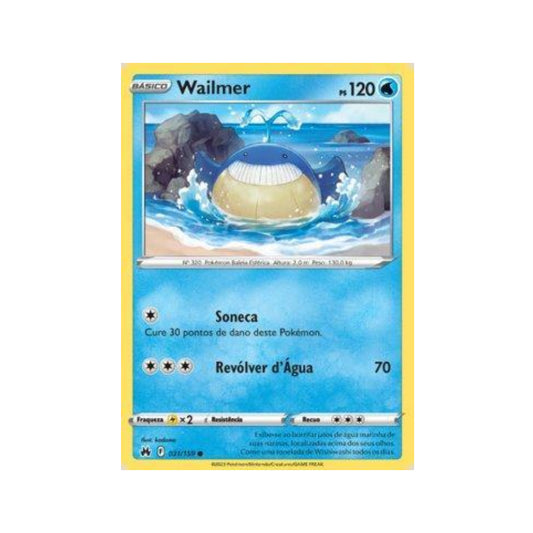 Wailmer 031/159 in Portuguese Crown Zenith Pokémon TCG