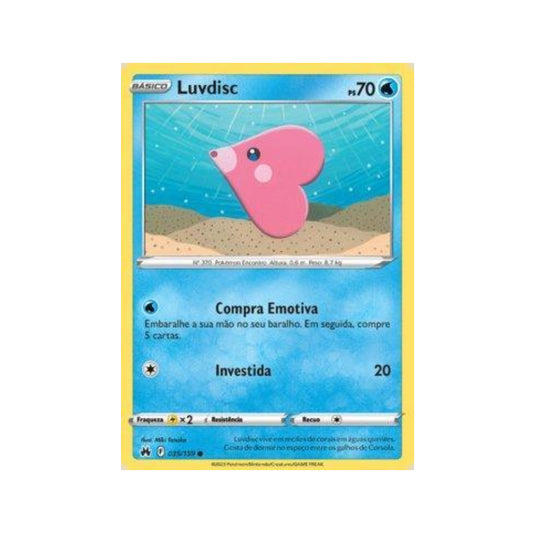 Luvdisc 035/159 in Portuguese Crown Zenith Pokémon TCG