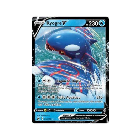 Kyogre-V 037/159 in Portuguese Crown Zenith Pokémon TCG