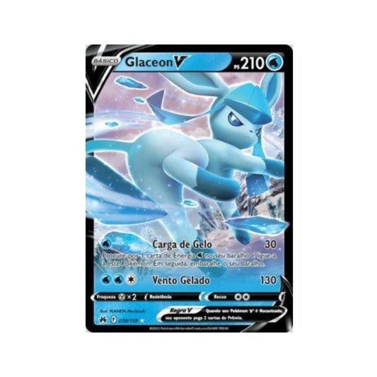 Glaceon-V 038/159 in Portuguese Crown Zenith Pokémon TCG