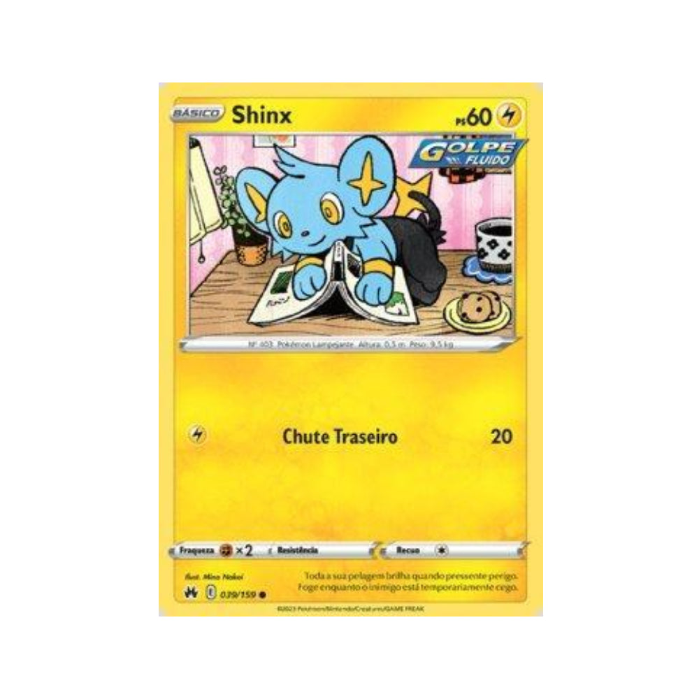 Shinx 039/159 in Portuguese Crown Zenith Pokémon TCG