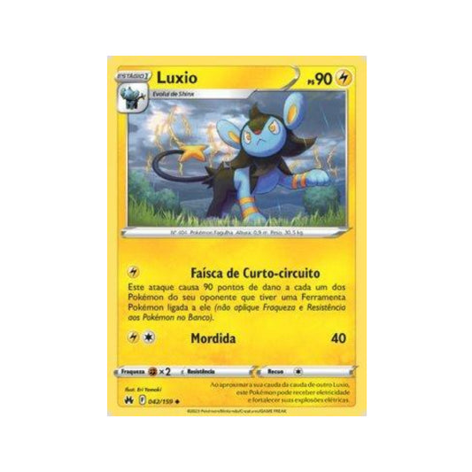 Luxio 042/159 in Portuguese Crown Zenith Pokémon TCG