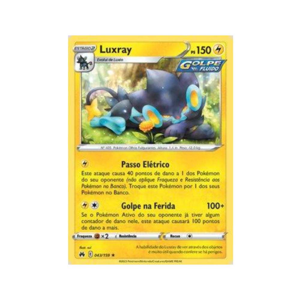 Luxray 043/159 in Portuguese Crown Zenith Pokémon TCG