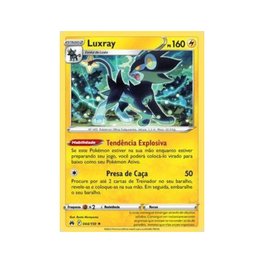 Luxray 044/159 in Portuguese Crown Zenith Pokémon TCG