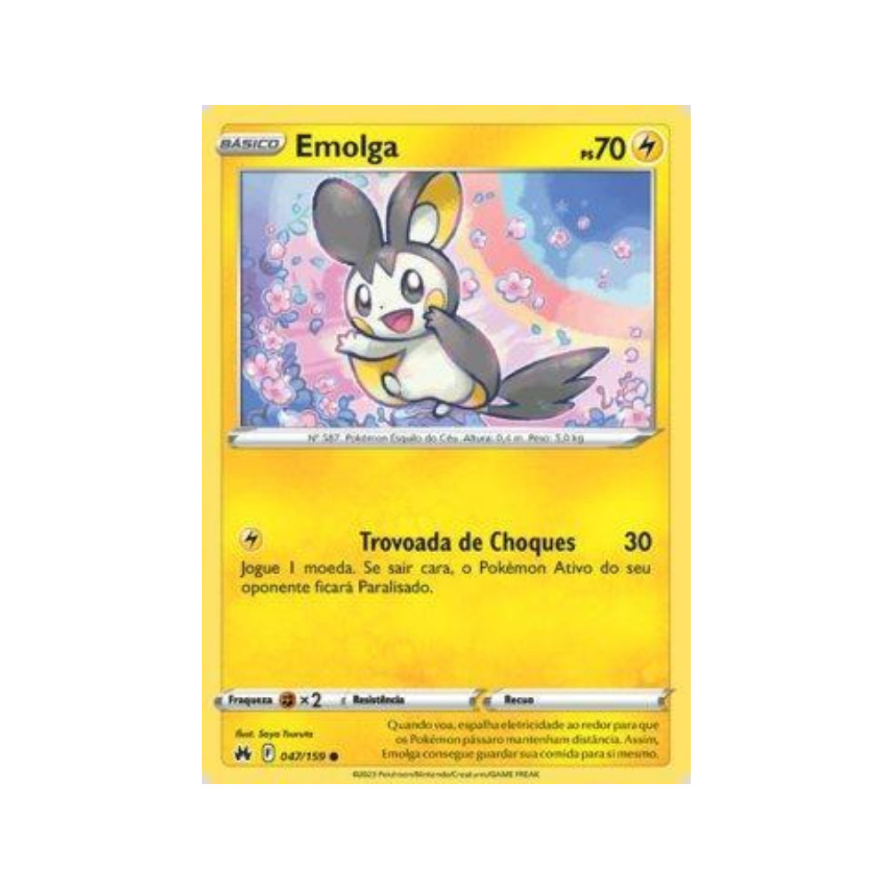 Emolga 047/159 in Portuguese Crown Zenith Pokémon TCG