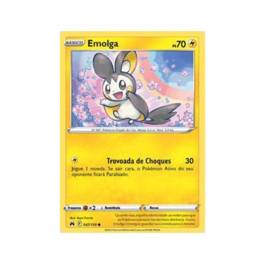 Emolga 047/159 in Portuguese Crown Zenith Pokémon TCG