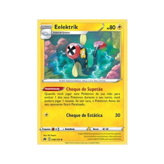 Eelektrik 048/159 in Portuguese Crown Zenith Pokémon TCG