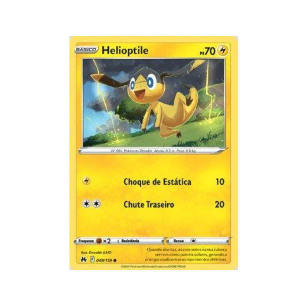 Helioptile 049/159 in Portuguese Crown Zenith Pokémon TCG