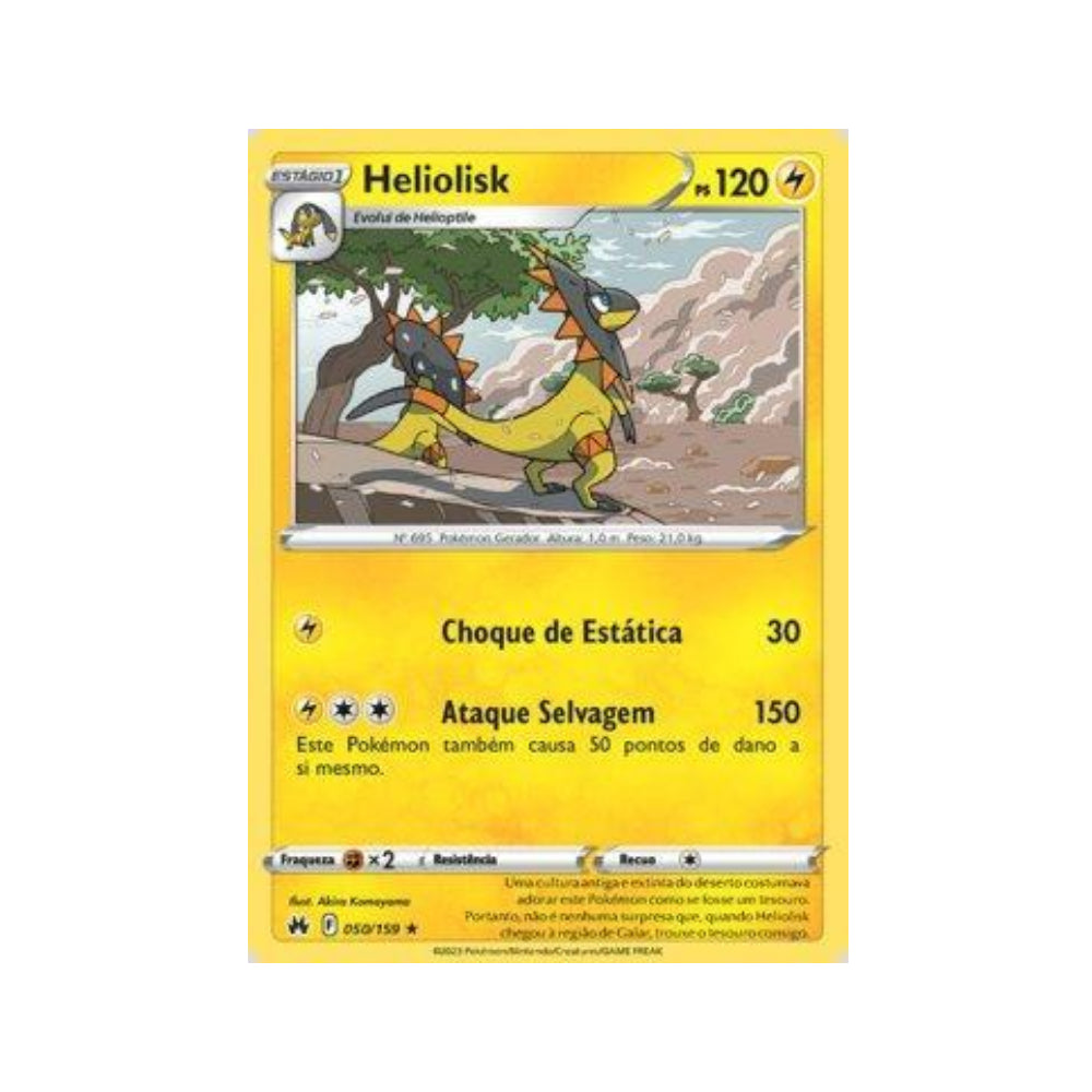 Heliolisk 050/159 in Portuguese Crown Zenith Pokémon TCG