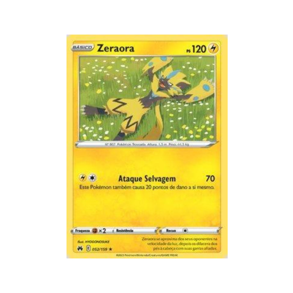 Zeraora 052/159 in Portuguese Crown Zenith Pokémon TCG