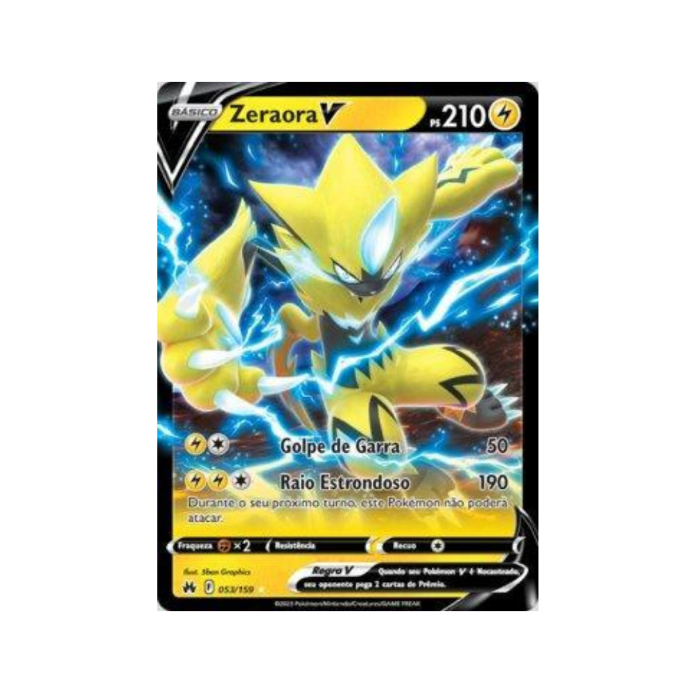 Zeraora-V 053/159 in Portuguese Crown Zenith Pokémon TCG