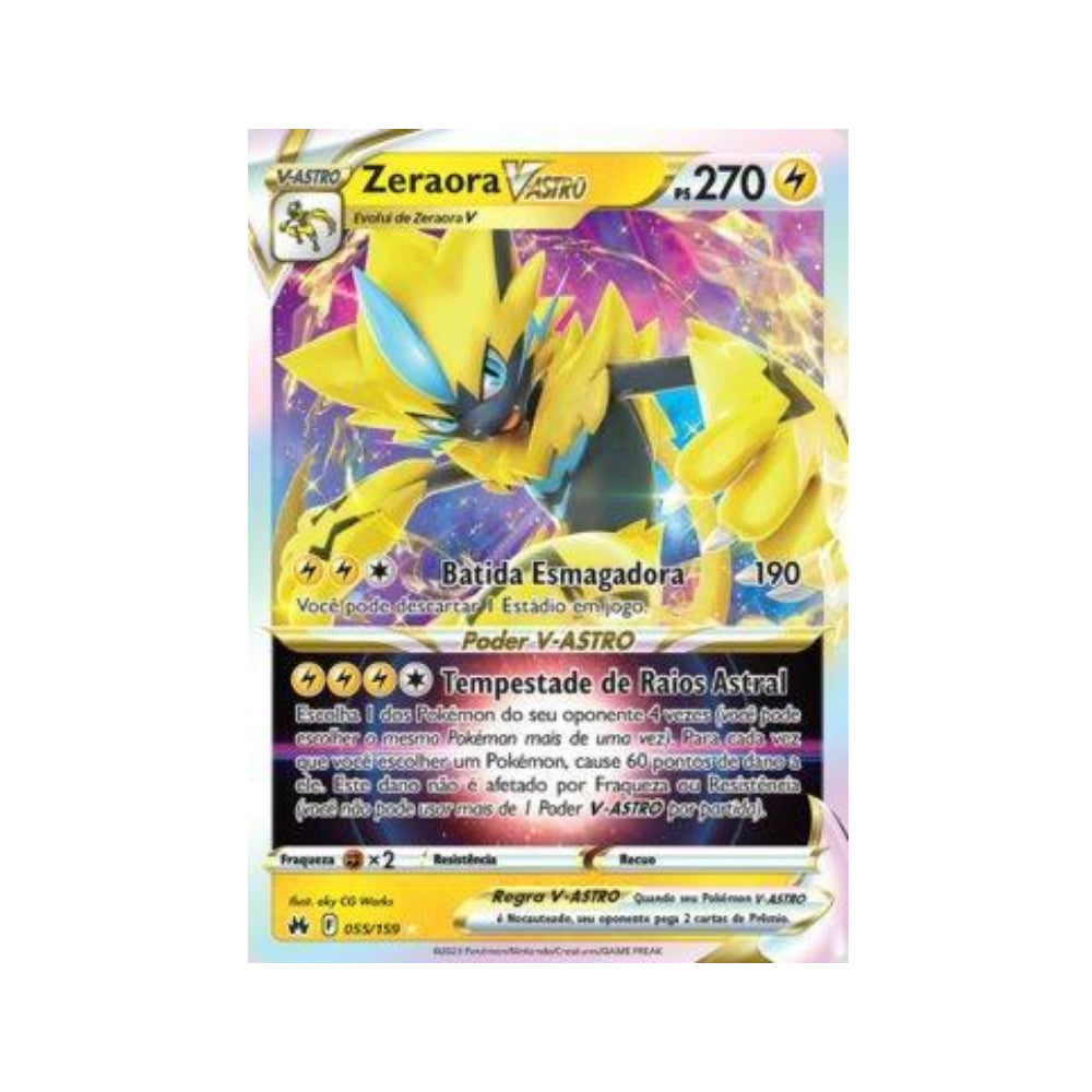 Zeraora-VSTAR 055/159 in Portuguese Crown Zenith Pokémon TCG