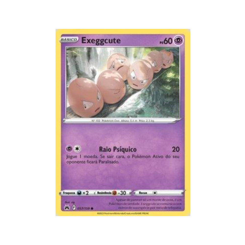 Exeggcute 057/159 in Portuguese Crown Zenith Pokémon TCG