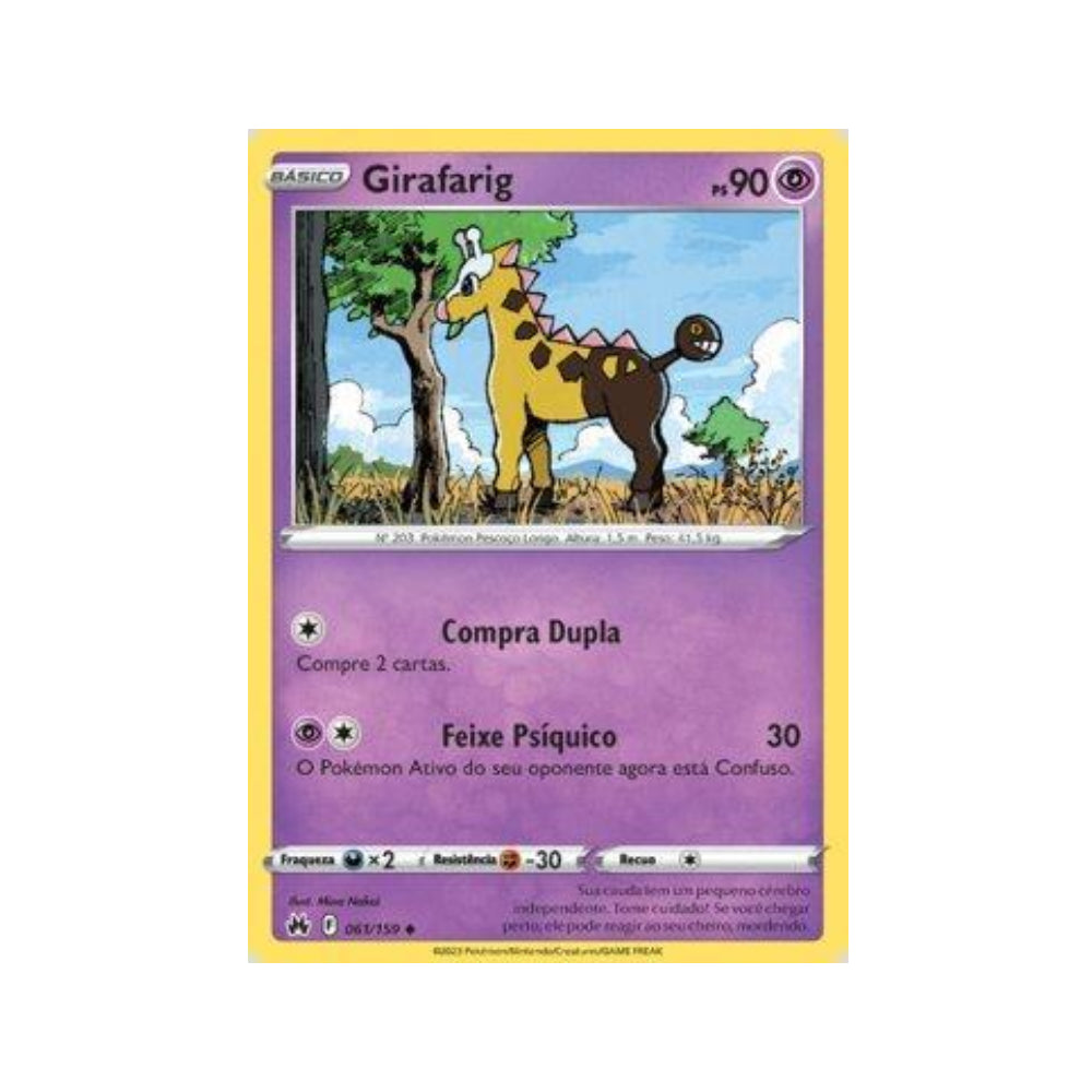 Girafarig 061/159 in Portuguese Crown Zenith Pokémon TCG