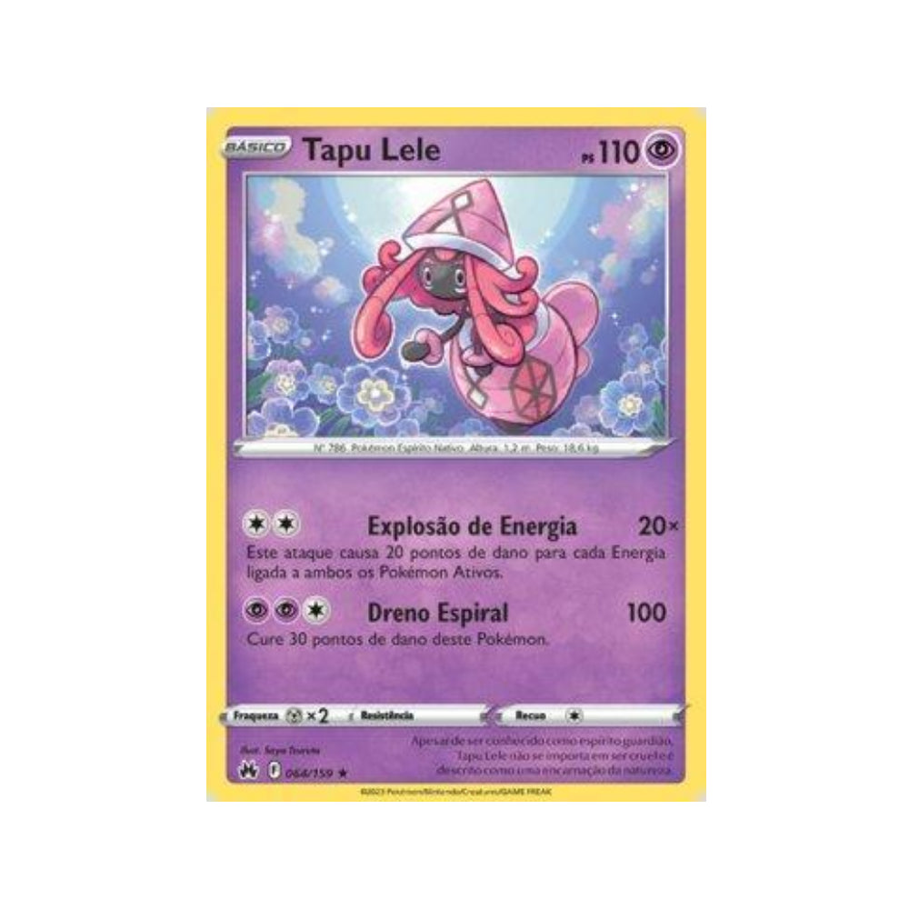 Tapu Lele 064/159 in Portuguese Crown Zenith Pokémon TCG