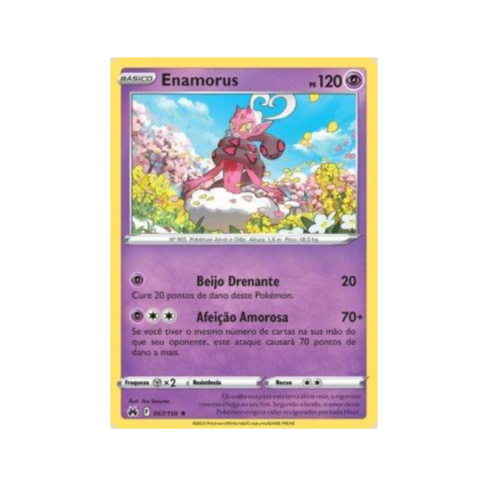 Enamorus 067/159 in Portuguese Crown Zenith Pokémon TCG