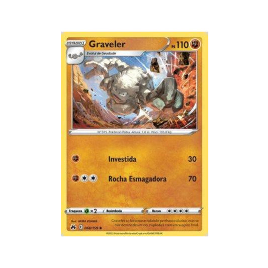 Graveler 068/159 in Portuguese Crown Zenith Pokémon TCG