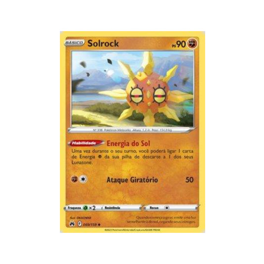 Solrock 069/159 in Portuguese Crown Zenith Pokémon TCG