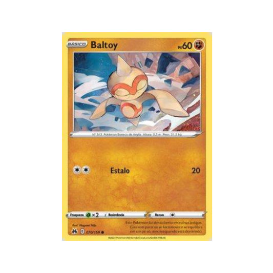 Baltoy 070/159 in Portuguese Crown Zenith Pokémon TCG