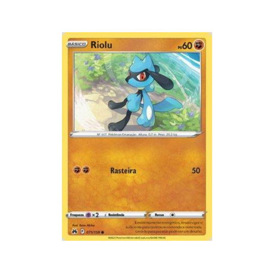 Riolu 071/159 in Portuguese Crown Zenith Pokémon TCG