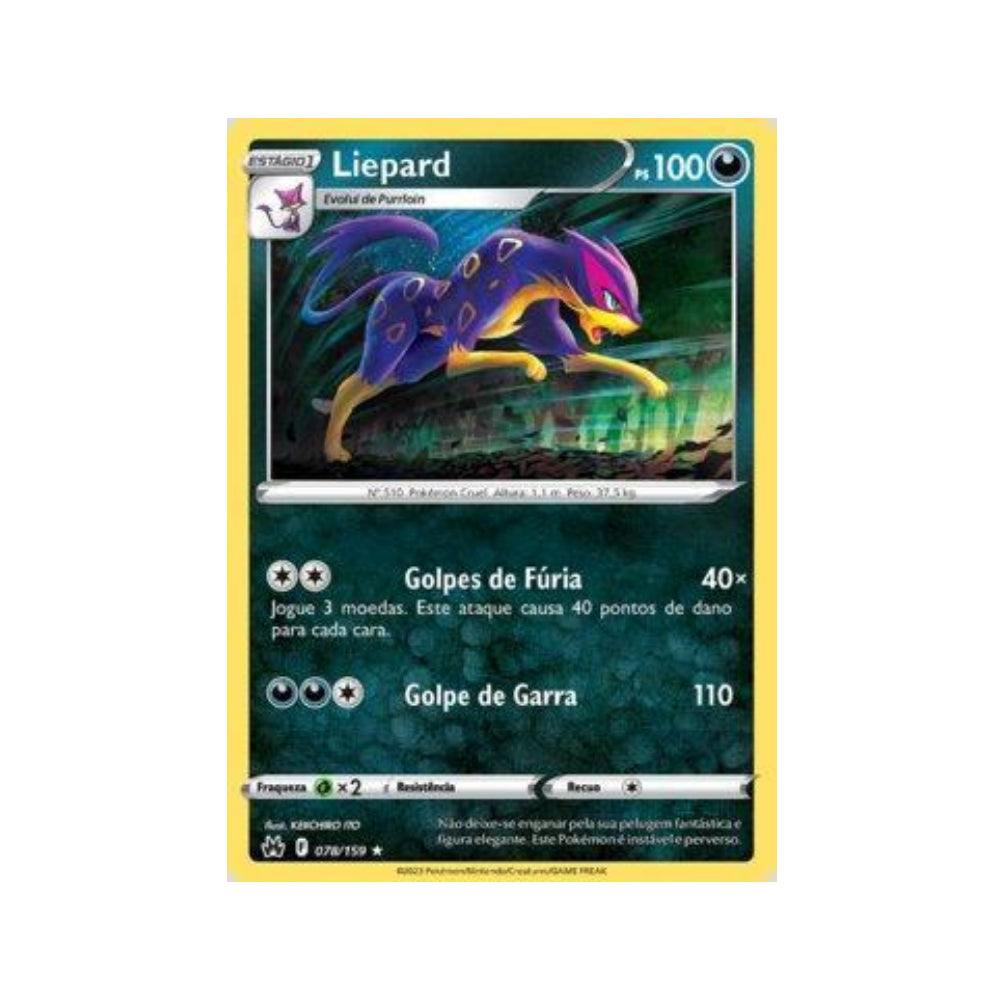 Liepard 078/159 in Portuguese Crown Zenith Pokémon TCG