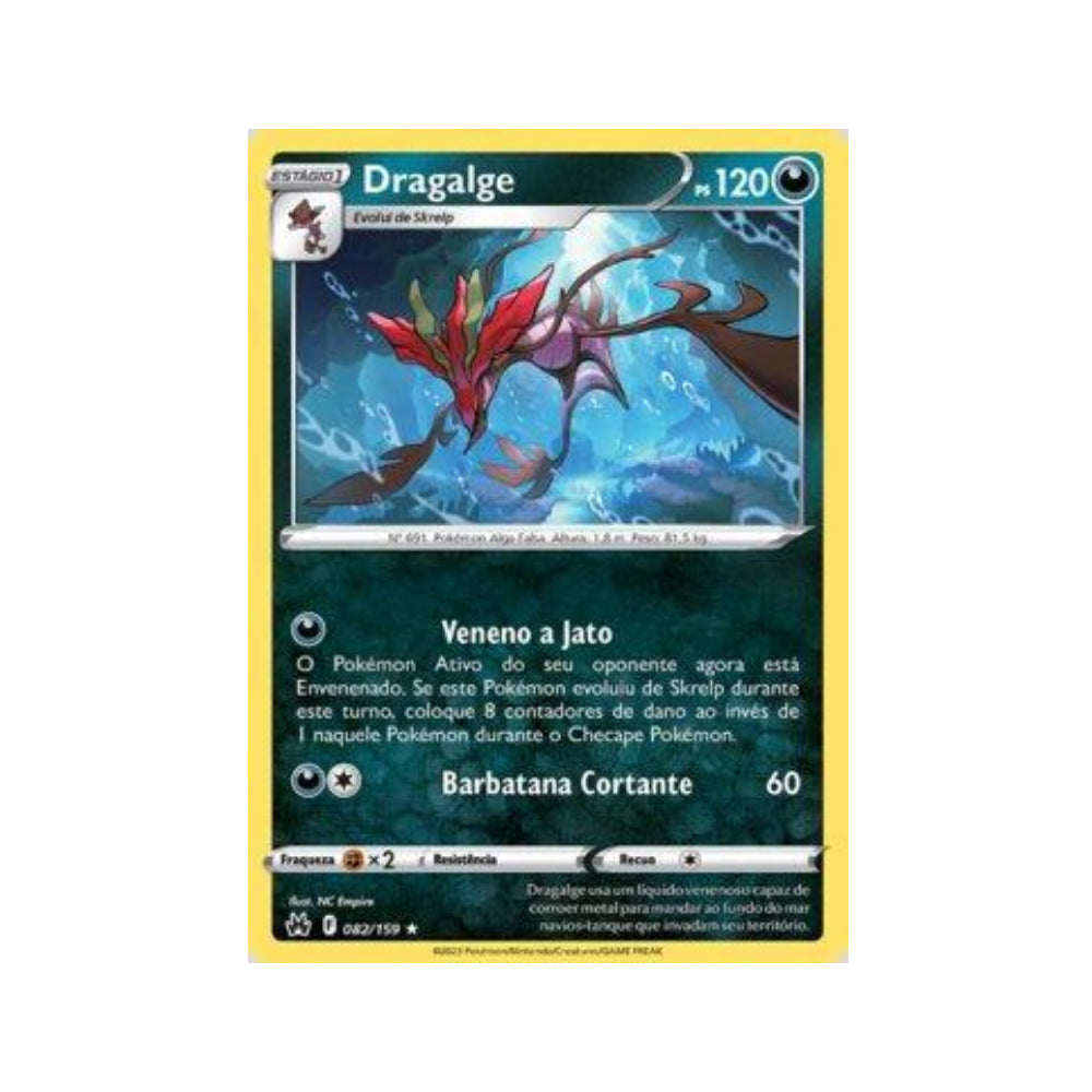 Dragalge 082/159 in Portuguese Crown Zenith Pokémon TCG