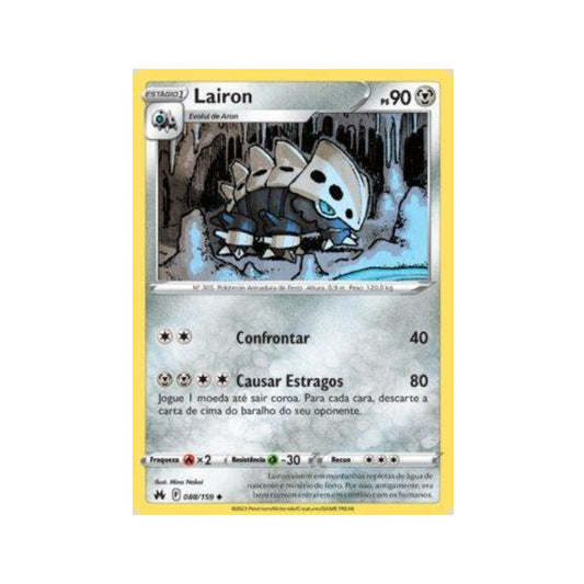 Lairon 088/159 in Portuguese Crown Zenith Pokémon TCG