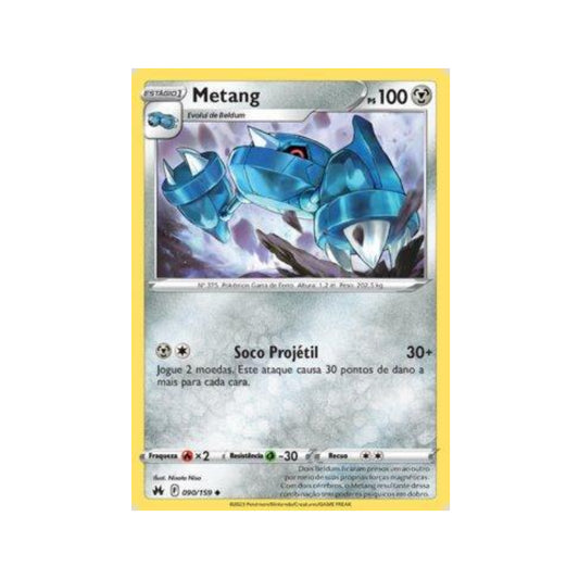 Metang 090/159 in Portuguese Crown Zenith Pokémon TCG