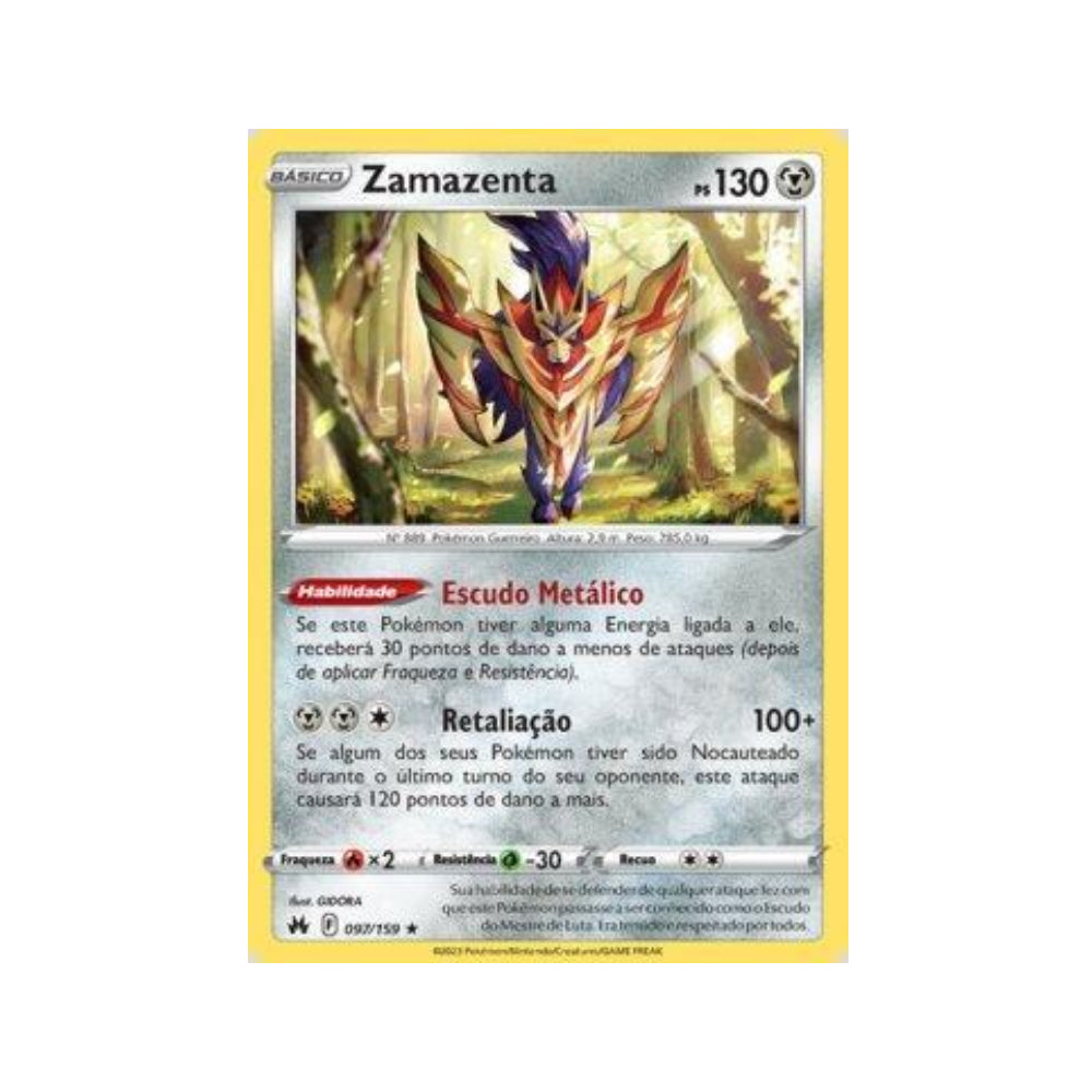 Zamazenta 097/159 in Portuguese Crown Zenith Pokémon TCG