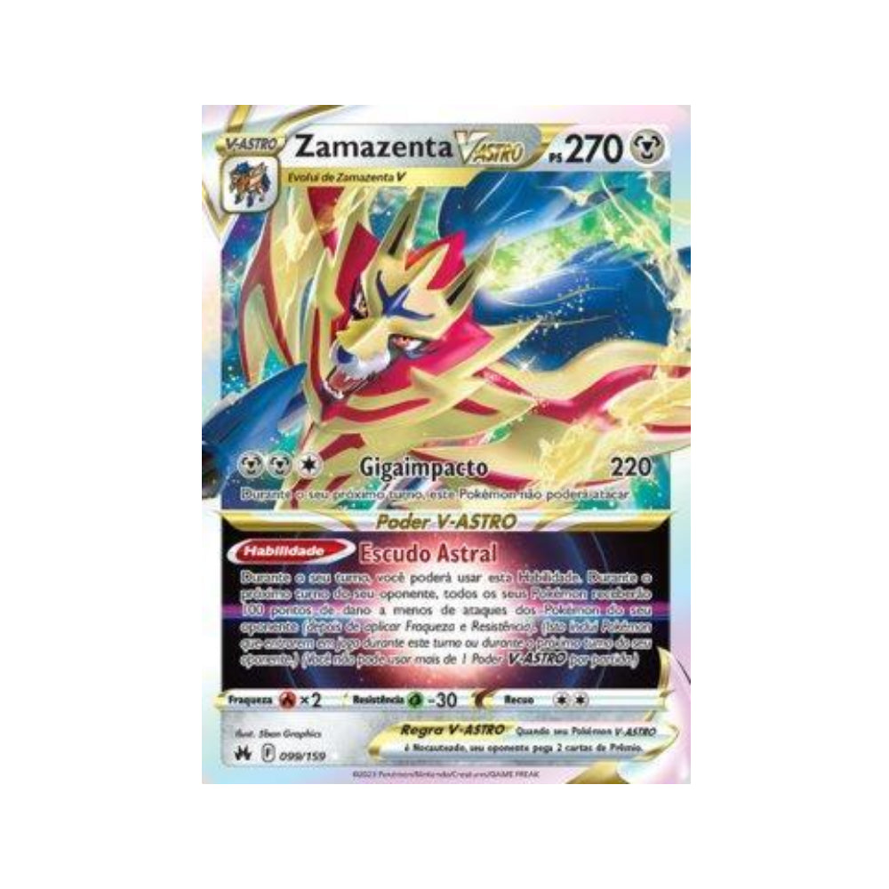 Zamazenta-VSTAR 099/159 in Portuguese Crown Zenith Pokémon TCG