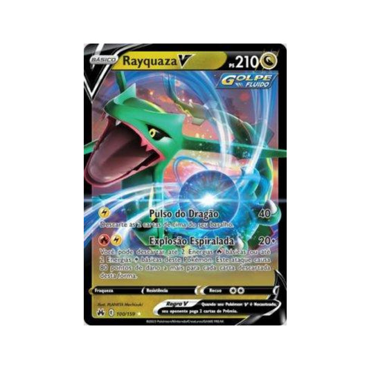 Rayquaza-V 100/159 in Portuguese Crown Zenith Pokémon TCG