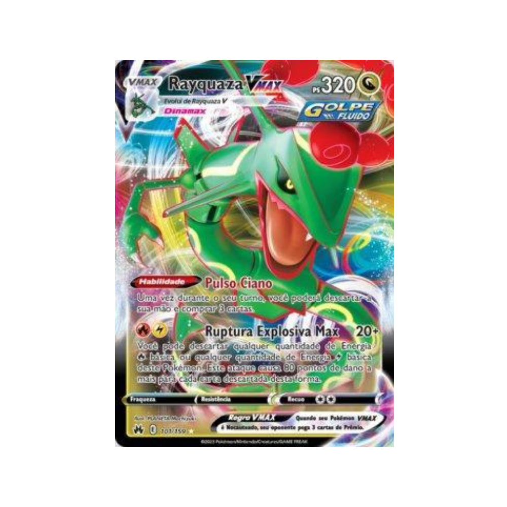 Rayquaza-VMAX 101/159 in Portuguese Crown Zenith Pokémon TCG