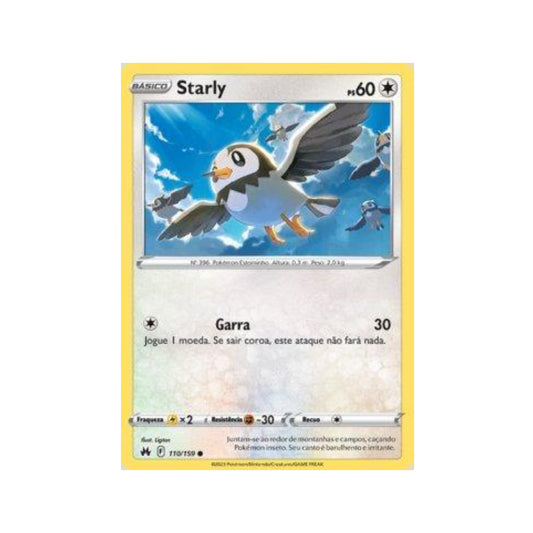 Starly 110/159 in Portuguese Crown Zenith Pokémon TCG