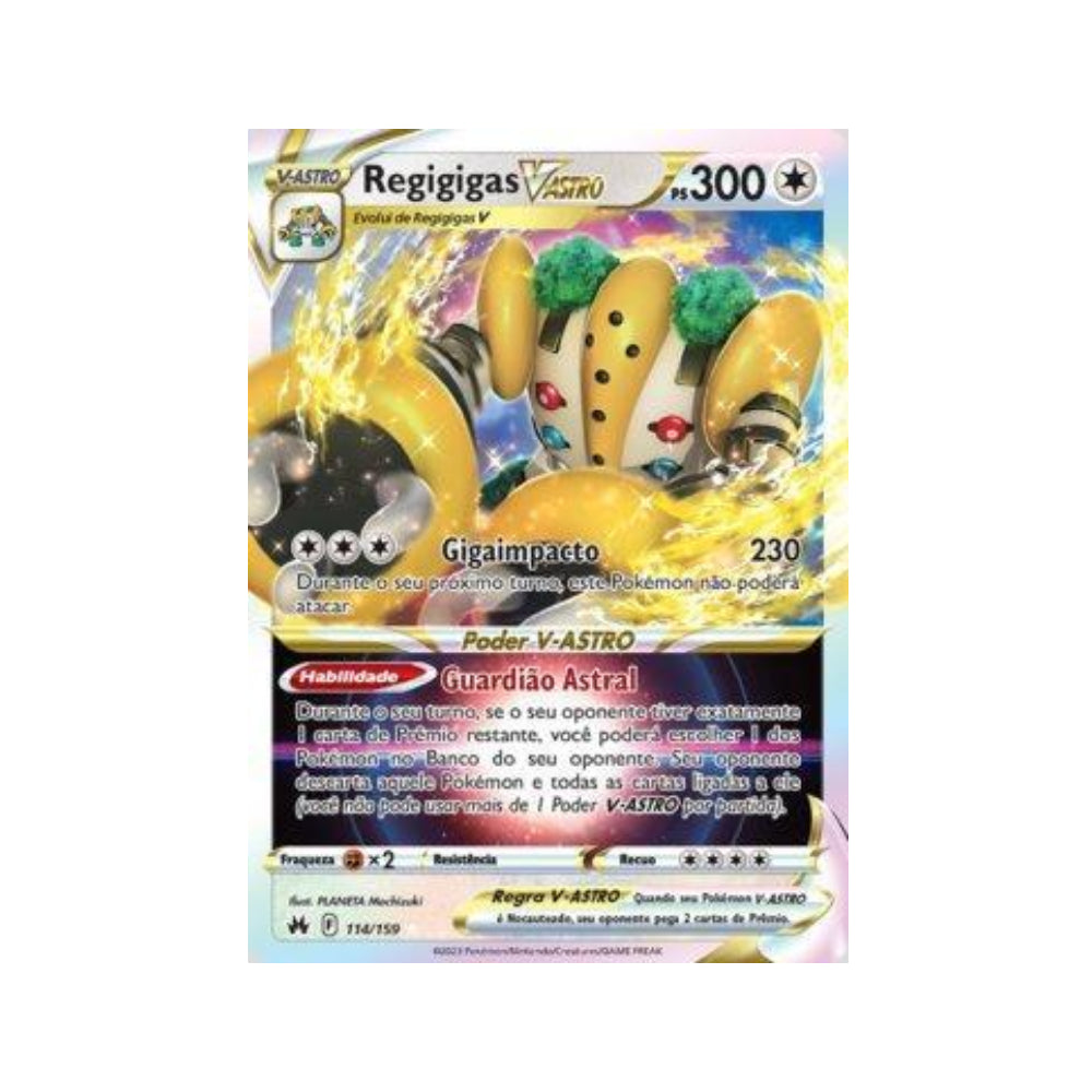 Regigigas-VSTAR 114/159 in Portuguese Crown Zenith Pokémon TCG