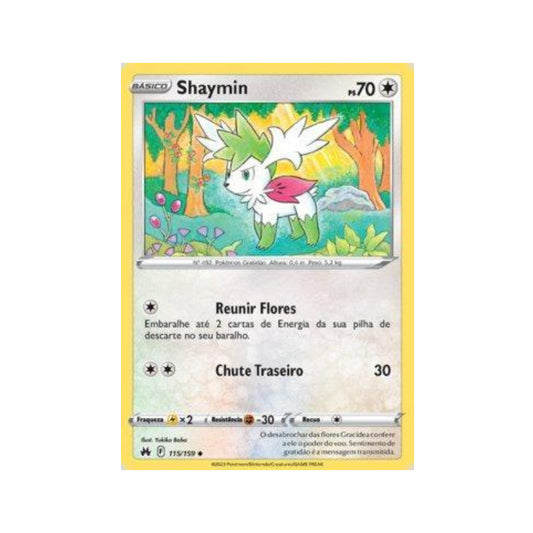 Shaymin 115/159 in Portuguese Crown Zenith Pokémon TCG