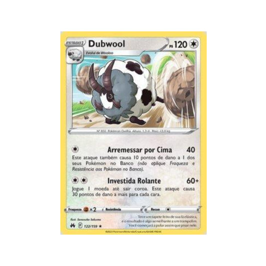 Dubwool 122/159 in Portuguese Crown Zenith Pokémon TCG