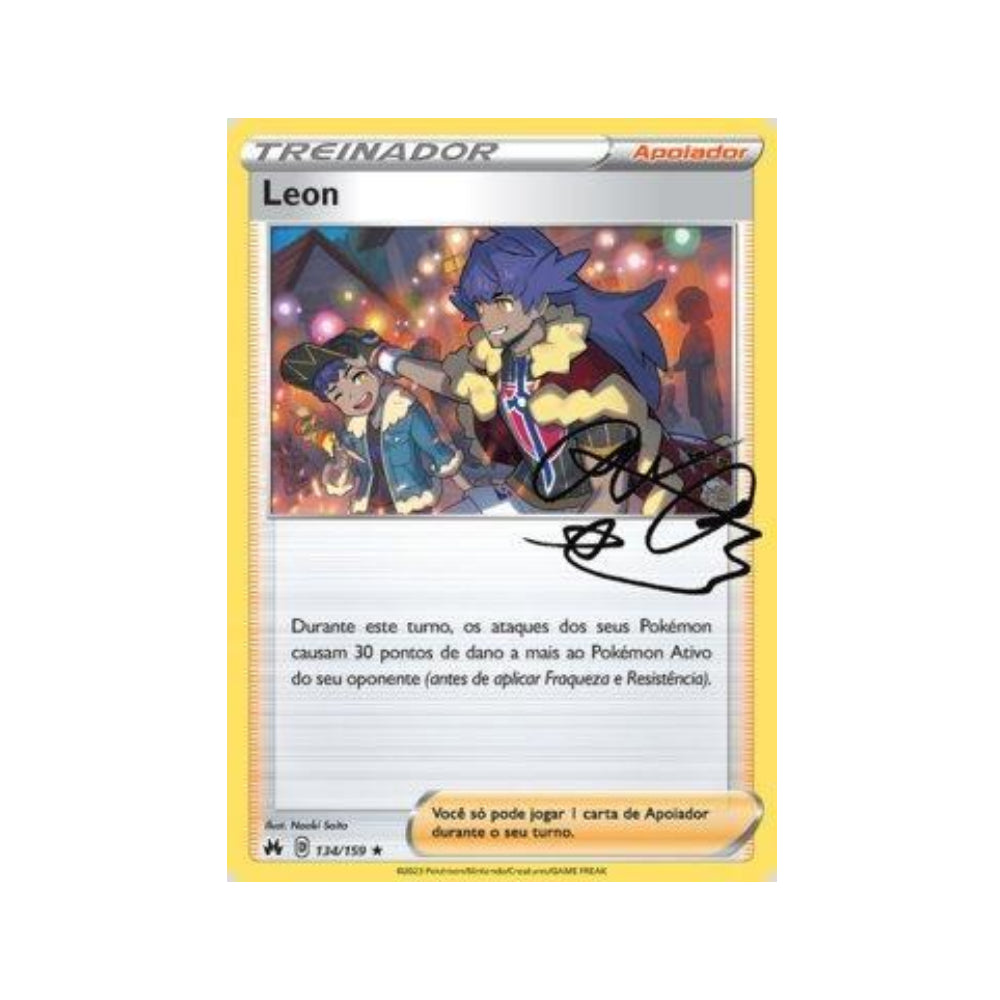 Leon 134/159 in Portuguese Crown Zenith Pokémon TCG