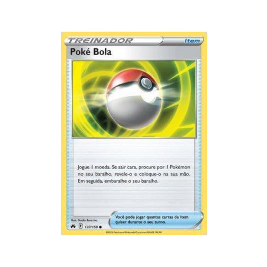 Poké Ball 137/159 in Portuguese Crown Zenith Pokémon TCG