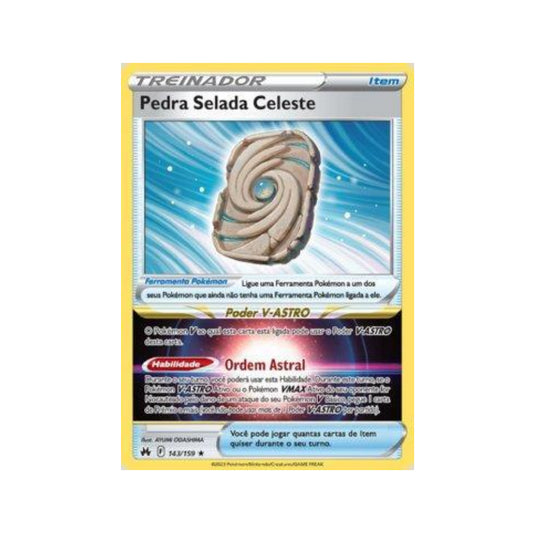 Sky Seal Stone 143/159 in Portuguese Crown Zenith Pokémon TCG