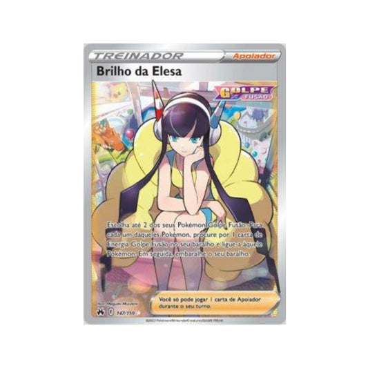 Elesa's Sparkle 147/159 in Portuguese Crown Zenith Pokémon TCG