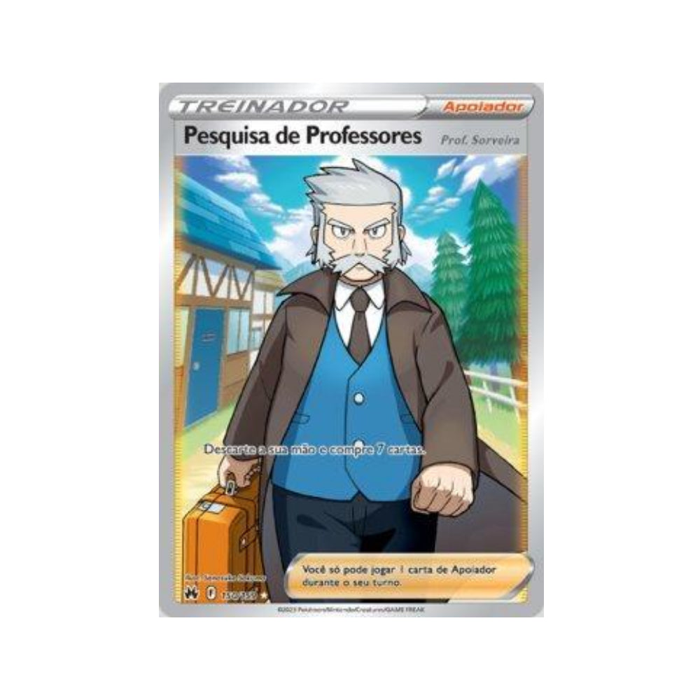 Professor's Research: Professor Rowan 150/159 in Portuguese Crown Zenith Pokémon TCG