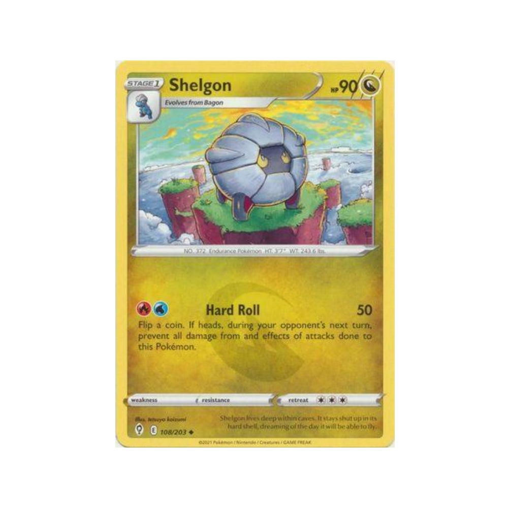 Shelgon 108/203 in Portuguese Evolving Skies Pokémon TCG