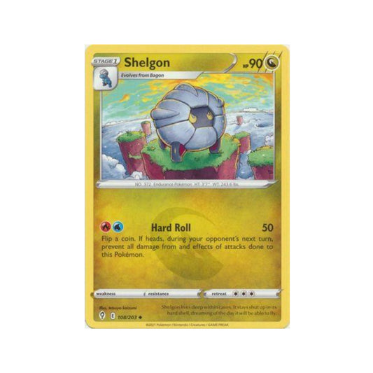 Shelgon 108/203 in Portuguese Evolving Skies Pokémon TCG