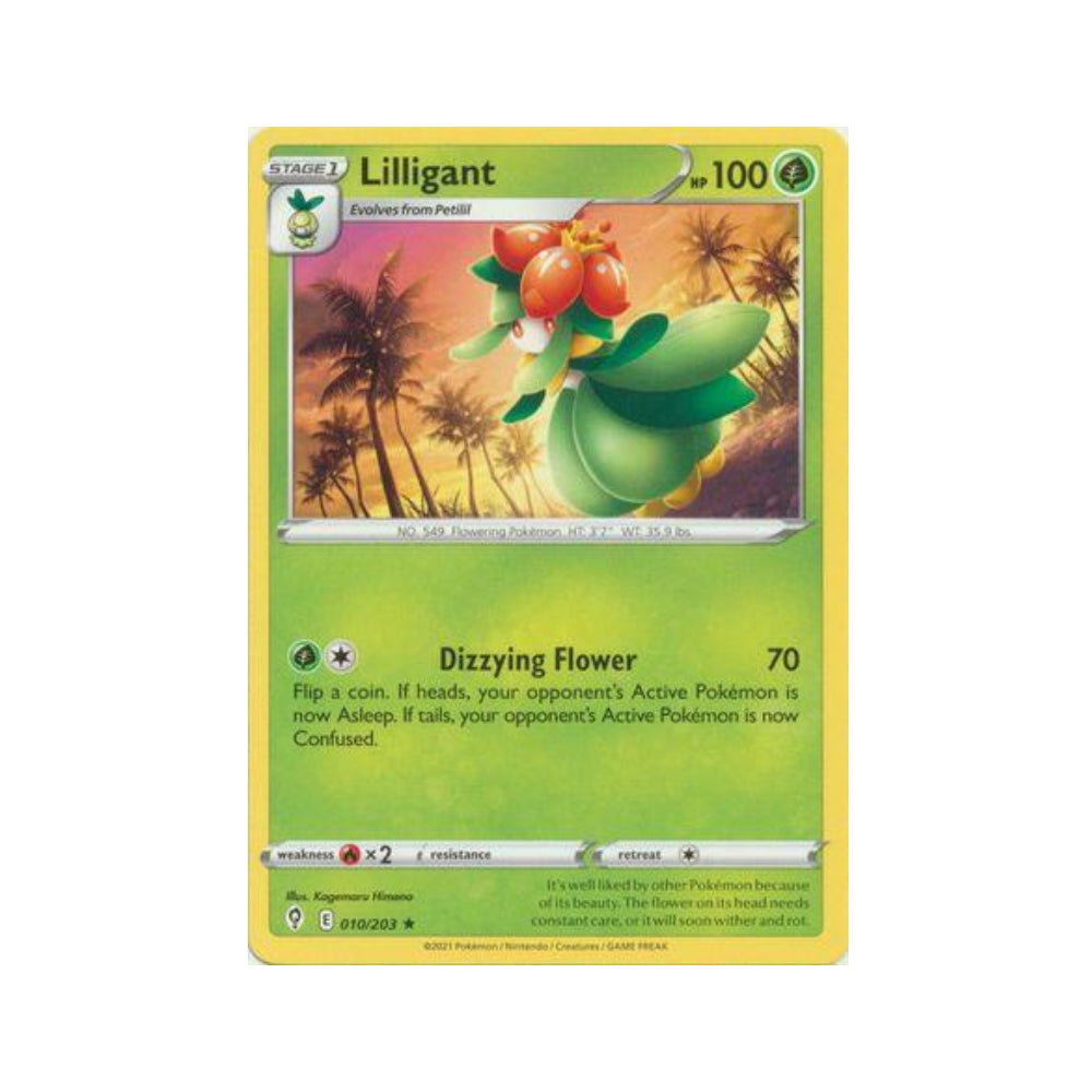 Lilligant 10/203 in Portuguese Evolving Skies Pokémon TCG