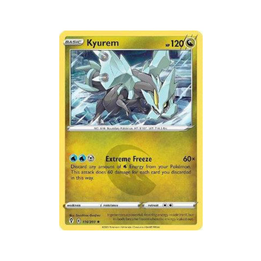 Kyurem 116/203 in Portuguese Evolving Skies Pokémon TCG