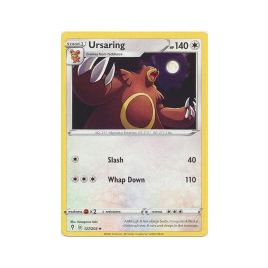 Ursaring 127/203 in Portuguese Evolving Skies Pokémon TCG