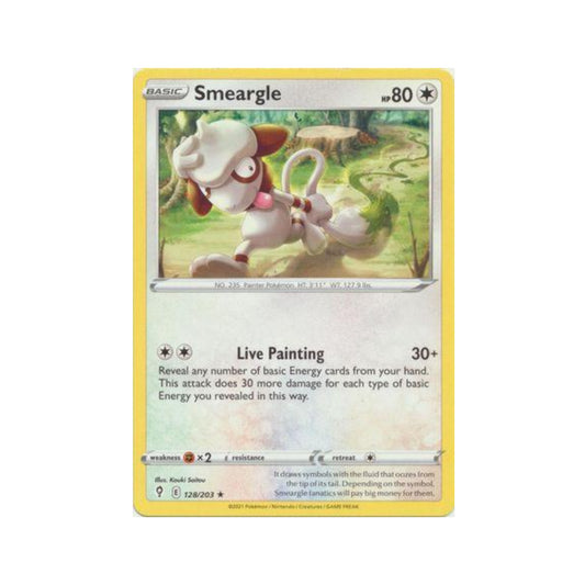 Smeargle 128/203 in Portuguese Evolving Skies Pokémon TCG