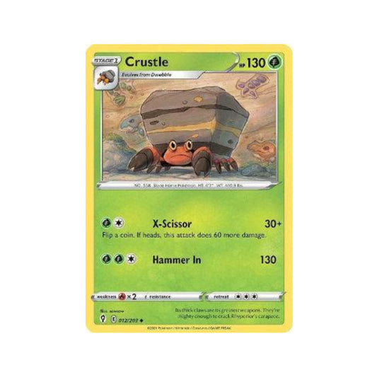 Crustle 12/203 in Portuguese Evolving Skies Pokémon TCG