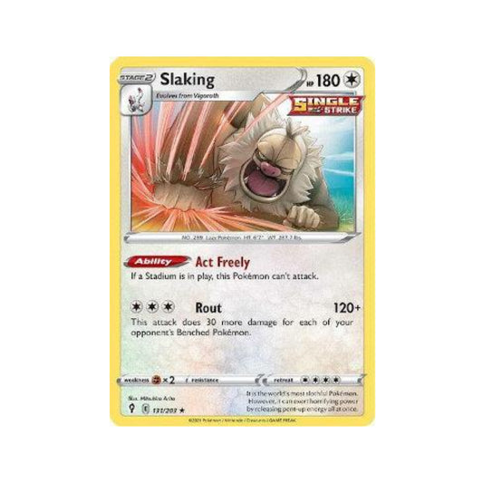 Slaking 131/203 in Portuguese Evolving Skies Pokémon TCG